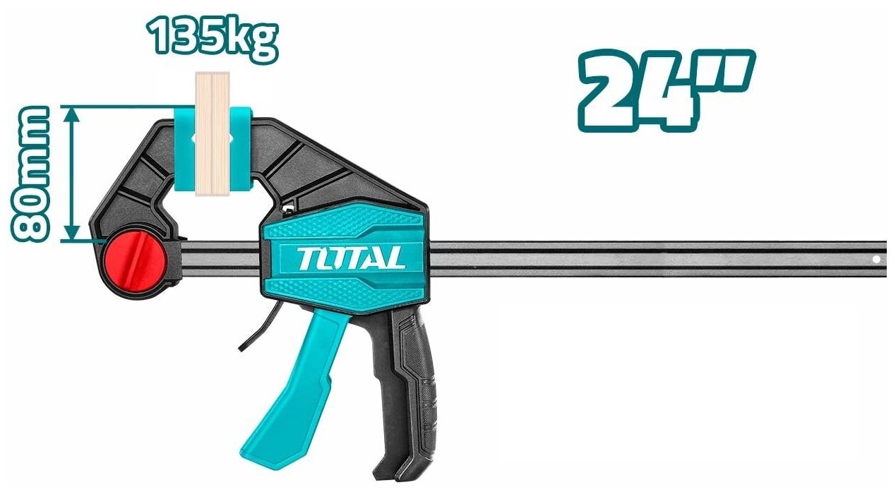 Струбцина быстрозажимная 80x600mm TOTAL