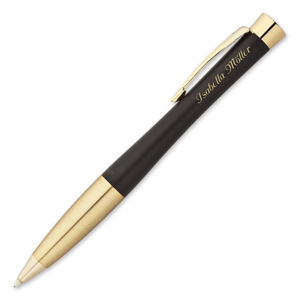 ручка шариковая Parker "Urban Muted Black GT", 0,7 мм, синяя, корпус чёрный/золото - фото №12