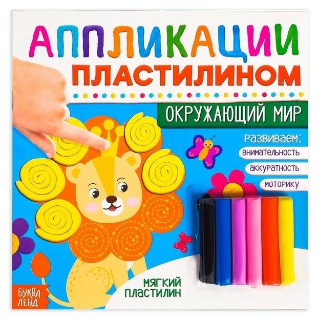 Книга аппликации пластилином "Окружающий мир", 12 стр