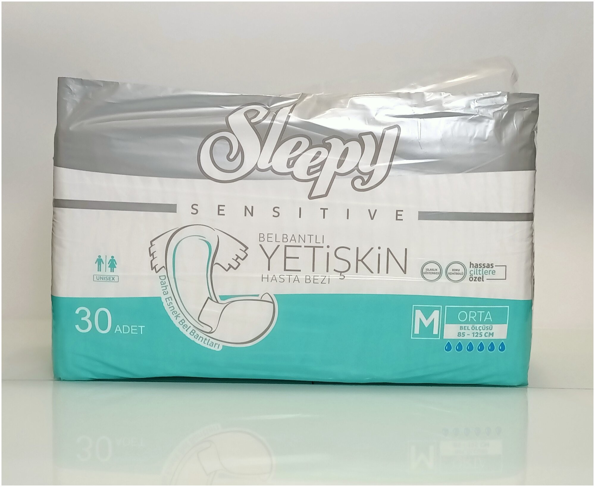 Подгузники для взрослых SLEEPY Sensitive, M 85-125 см, 30 шт