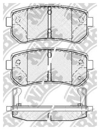 Колодки тормозные дисковые NIBK, PN0436