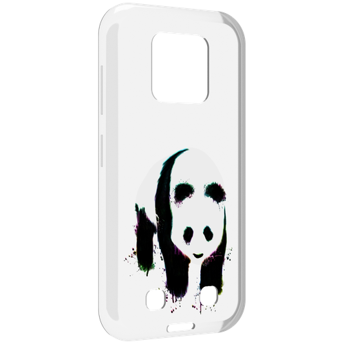 Чехол MyPads панда в акварели для Oukitel WP18 задняя-панель-накладка-бампер