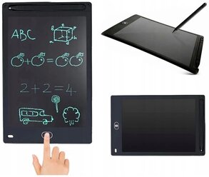 Графический планшет для заметок и рисования детский LCD Writing Tablet 8,5 дюймов со стилусом, черный / Интерактивная доска / Планшет для рисования / Электронный блокнот