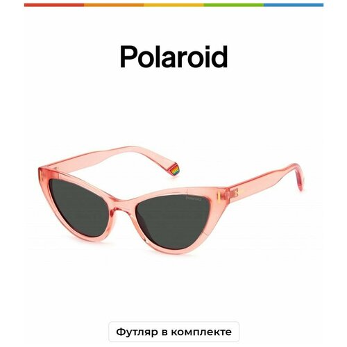 Солнцезащитные очки Polaroid Polaroid PLD 6174/S 9R6 M9 PLD 6174/S 9R6 M9, розовый, бежевый polaroid pld 6174 s 086