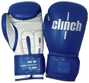 C137 Перчатки боксерские Clinch Fight 2.0 сине-белые - Clinch - Синий - 12 oz