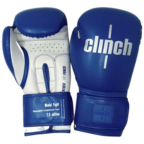 C137 Перчатки боксерские Clinch Fight 2.0 сине-белые - Clinch - Синий - 14 oz