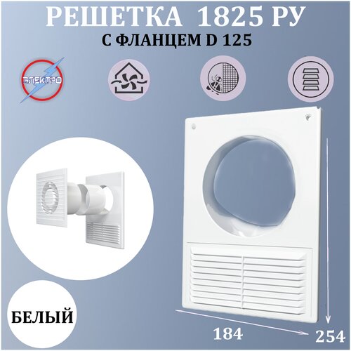 Решетка АБС 184х254 с фланцем D125