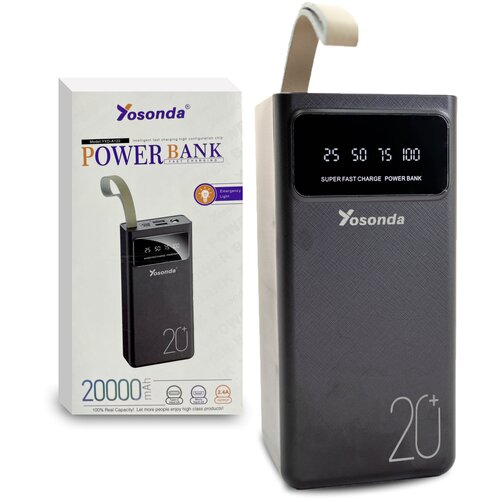 Внешний аккумулятор Power bank Yosonda Wireless 20000 mAh с функцией беспроводной и быстрой зарядки