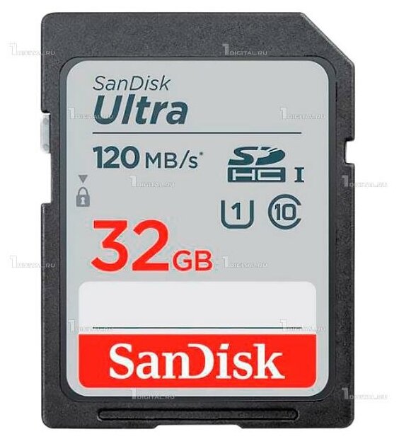 Карта памяти SanDisk SDHC 32GB Ultra Class 10 UHS-I U1 (SDSDUN4-032G-GN6IN)