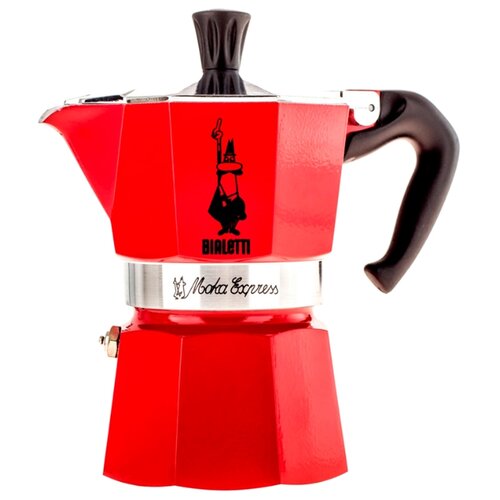 фото Кофеварка Bialetti Moka Express Color (3 чашки) красный