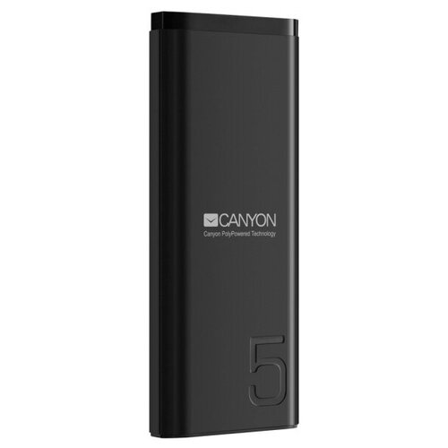 Внешний аккумулятор CANYON PB-53 Power bank 5000mAh Li-poly battery Black 178000₽