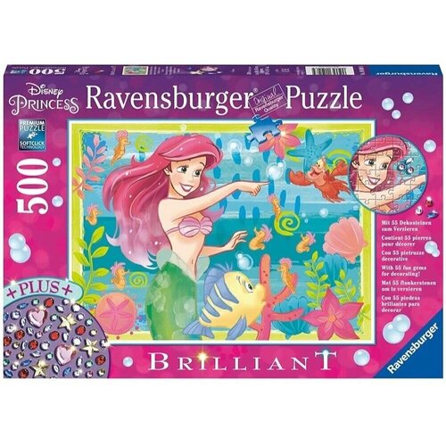 Пазл Ravensburger 500 деталей: Disney Ариэль Подводный рай