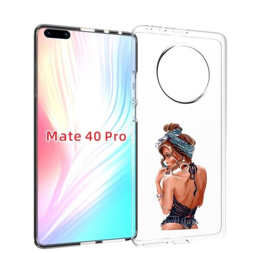 Чехол MyPads Красивая-дама женский для Huawei Mate 40 Pro (NOH-NX9) задняя-панель-накладка-бампер