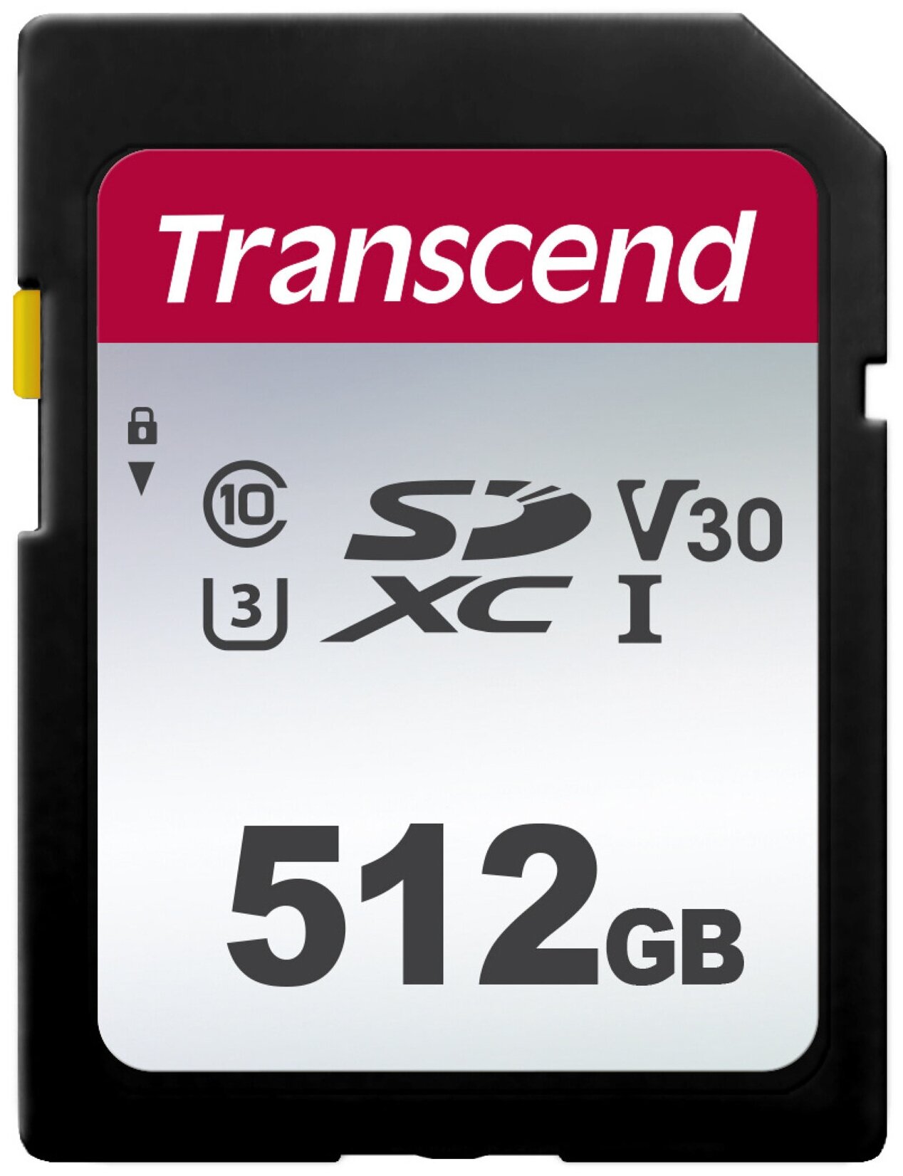 Карта памяти/ Transcend 512GB SDXC Class 10 UHS-I U1 R95, W45MB/s