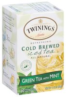 Чай зеленый Twinings Cold brewed iced tea Green tea with mint в пакетиках, 20 шт.