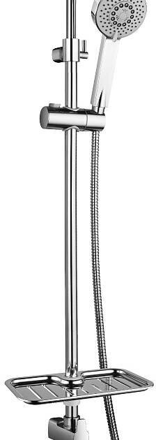 Душевой гарнитур Lemark LM8803C с регулируемой высотой штанги и верхней душевой лейкой "Тропический - фотография № 6