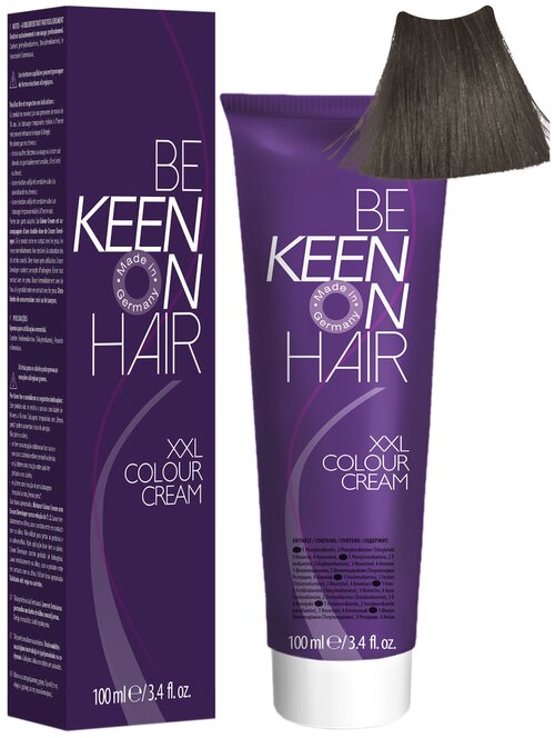 KEEN Be Keen on Hair крем-краска для волос XXL Colour Cream, 7.11 mittelblond asch intensiv, 100 мл