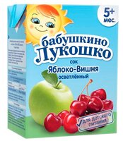 Сок осветленный Бабушкино Лукошко Яблоко-вишня (Tetra Pak), с 5 месяцев 0.2 л