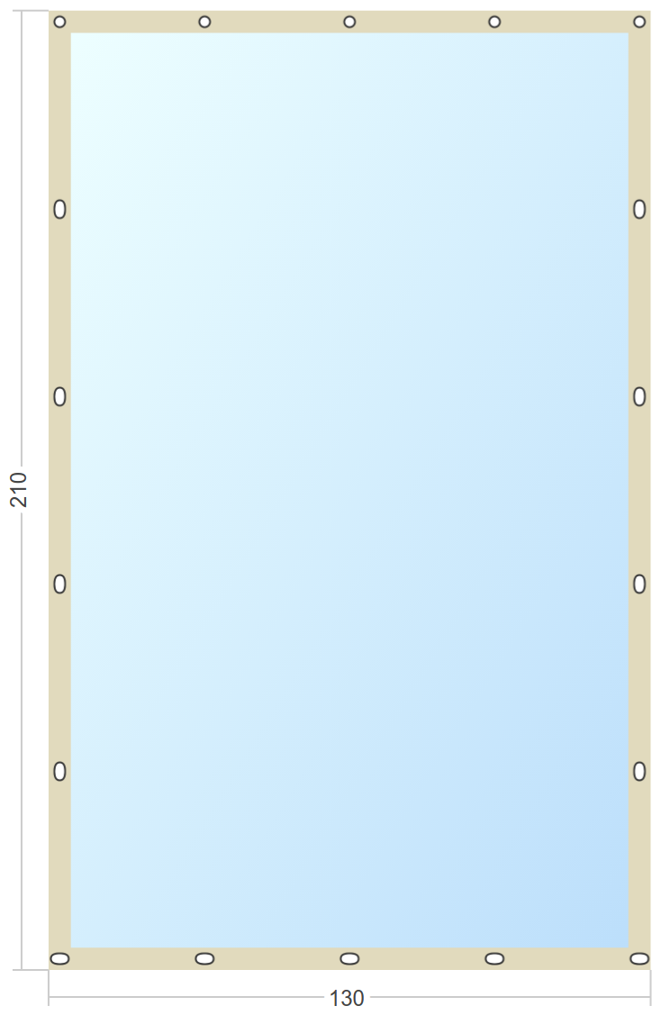 Мягкое окно Софтокна 130х210 см съемное, Французский замок, Прозрачная пленка 0,7мм, Бежевая окантовка, Комплект для установки - фотография № 3