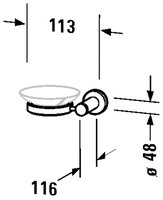 Мыльница DURAVIT D-Code 0099171000 хром