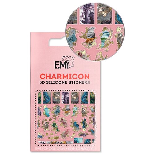 E.Mi, 3D-стикеры №142 Мрамор Charmicon 3D Silicone Stickers