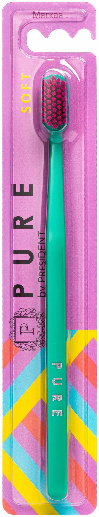 Зубная щетка Pure by PresiDENT Soft в ассортименте Премьер-продукт - фото №11