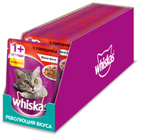 Корм для кошек Whiskas (0.085 кг) 24 шт. Мини-филе с говядиной для взрослых кошек 0.085 кг 24