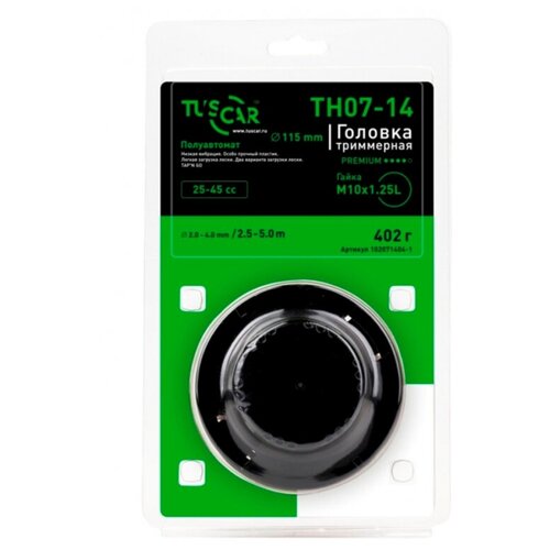 Головка триммерная TUSCAR TH07-14, гайка M10*1,25L, Premium