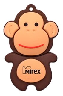 Флеш накопитель 8GB Mirex Monkey, USB 2.0, Коричневый