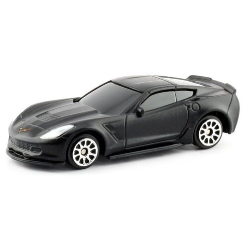 Легковой автомобиль RMZ City Chevrolet Corvette C7, 344033SM 1:64, 7.3 см, матовый черный кукла mattel barbie экстра с розовыми косичками