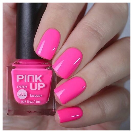 Лак для ногтей PINK UP MINI GEL с эффектом геля тон 21, 5 мл