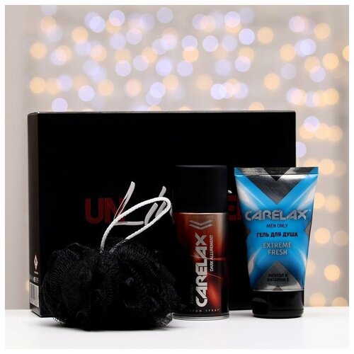 Набор Carelax гель для душа 150 млмужской дезодорант150 млмочалка 1467₽