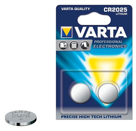 Батарея Varta Lithium CR2025 3V 2 шт