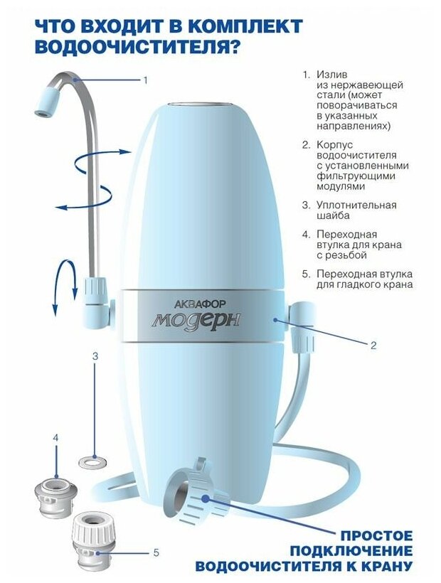 Водоочиститель Аквафор Модерн 4