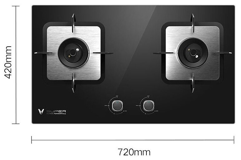 Умная встраиваемая газовая плита Xiaomi Viomi AI Gas Stove Super Series 5.0 (JZT-VG307) - фотография № 6