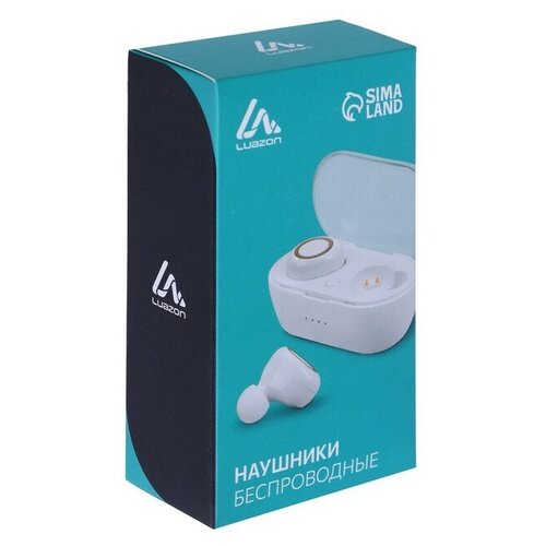 Наушники LuazON VBT 120 беспроводные вакуумные Bluetooth 50 300 мАч бокс черные 207200₽