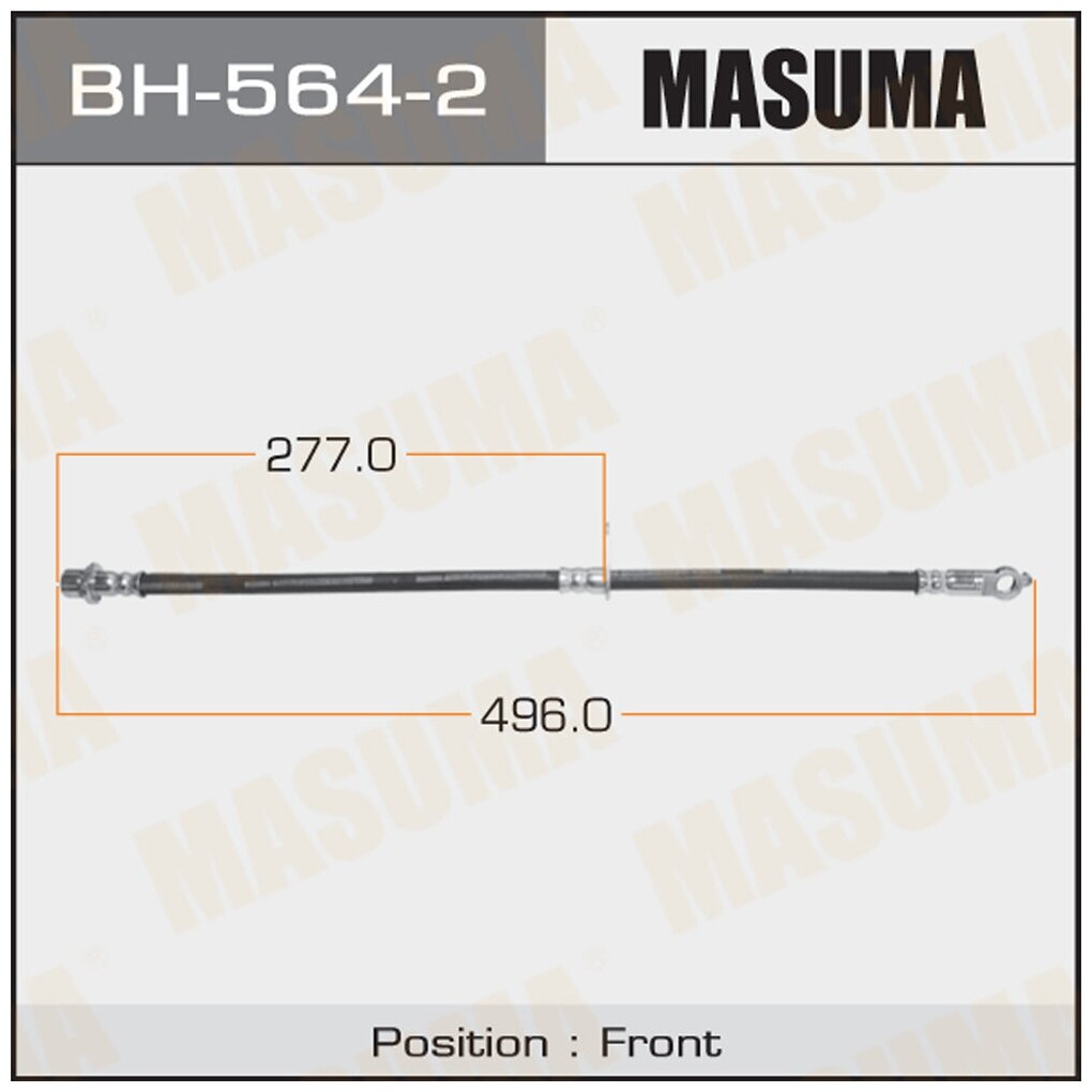 Шланг Тормозной Masuma T- /Front/ Camry Acv4#, Lexus Es350 Lh Masuma арт. BH-564-2