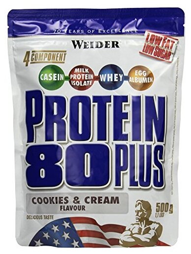 Протеин Weider Protein 80+, 500 гр., печенье с кремом