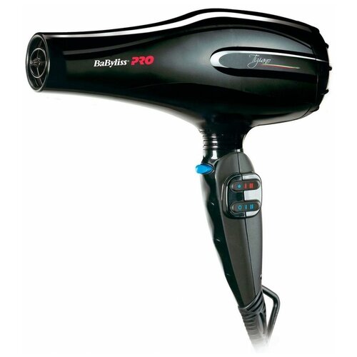 Фен для волос BaByliss Pro Tiziano 2100, черный babyliss профессиональный фен 6310 rе черный 2100 вт