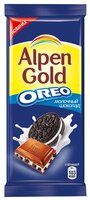 Шоколад Alpen Gold Oreo молочный с дробленым печеньем 