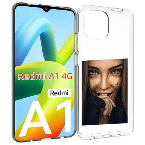 Чехол MyPads девушка улыбается женский для Xiaomi Redmi A1 задняя-панель-накладка-бампер