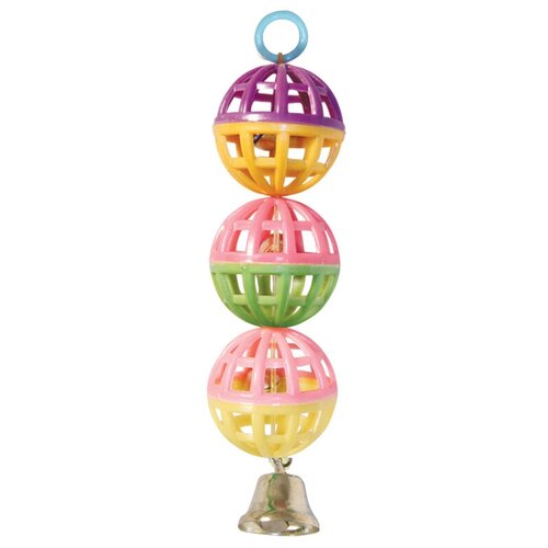 игрушка для птиц три шарика triol 40×150 мм Игрушка для птиц Три шарика, 150*d40мм, 1шт