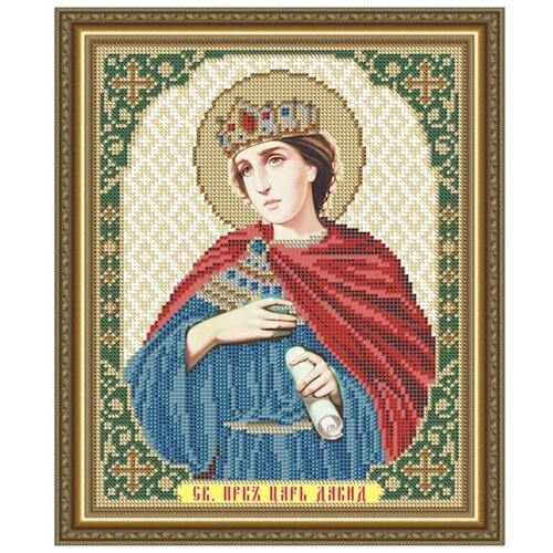 рисунок на ткани арт соло святой пророк елисей 13 5x17 см Рисунок на ткани Арт Соло Святой Пророк Царь Давид, 20,5x25 см