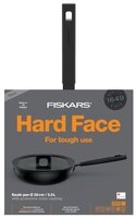 Сотейник FISKARS Hard Face 28 см сотейник, с крышкой, черный