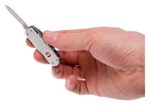 Нож перочинный Victorinox MiniChamp Alox (0.6381.26) 58мм 14функций серебристый - фото №3