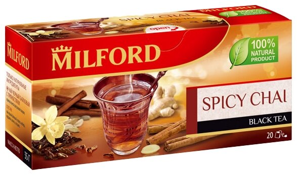 Чай черный Milford Spicy chai в пакетиках