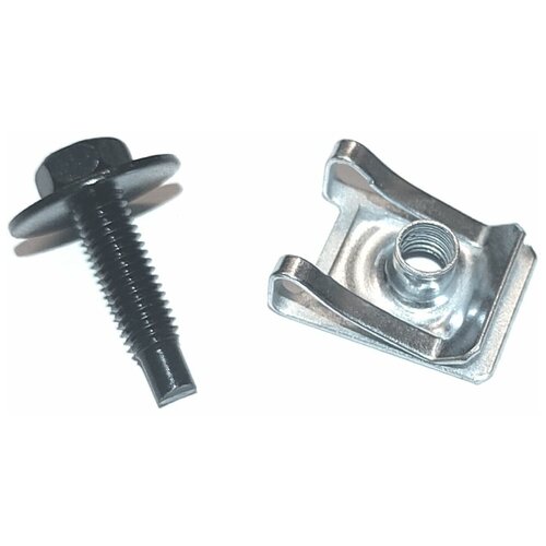Комплект для крепежа (скоба + болт М5). Крепеж для автомобилей. Комплект 6шт