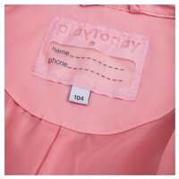 Плащ playToday размер 122, светло-розовый