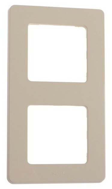 Рамка декоративная универсальная Legrand Inspiria, 2 поста, для горизонтальной или вертикальной установки, цвет "Слоновая кость" - фотография № 2