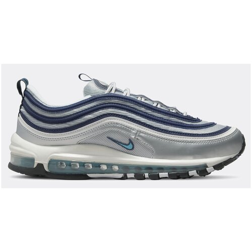 Кроссовки мужские Nike W Air Max 97, артикул: DQ9131-001, цвет: Metallic Silver Chlorine Blue, размер: 6.5 US (38 RU)